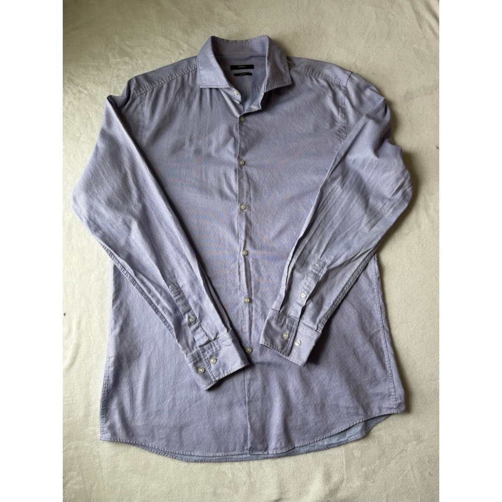 Hugo Boss Slim Fit Purple Dress Shirt 16/41 | Luxury | Finest Italian Fabric